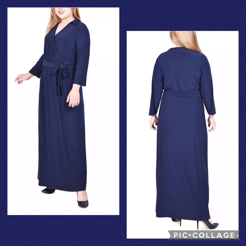 NY Collection
Plus Size Faux-Wrap Maxi Dress
